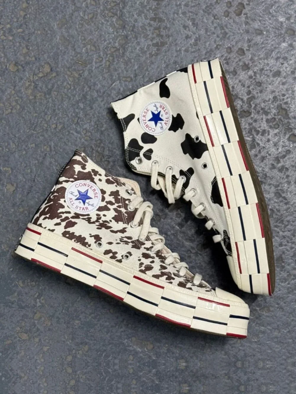 CONVERSE x BRAIN DEAD Chuck 70 Hi Cow Print High Top Sneakers Sz 11 169946C - Picture 7 of 11